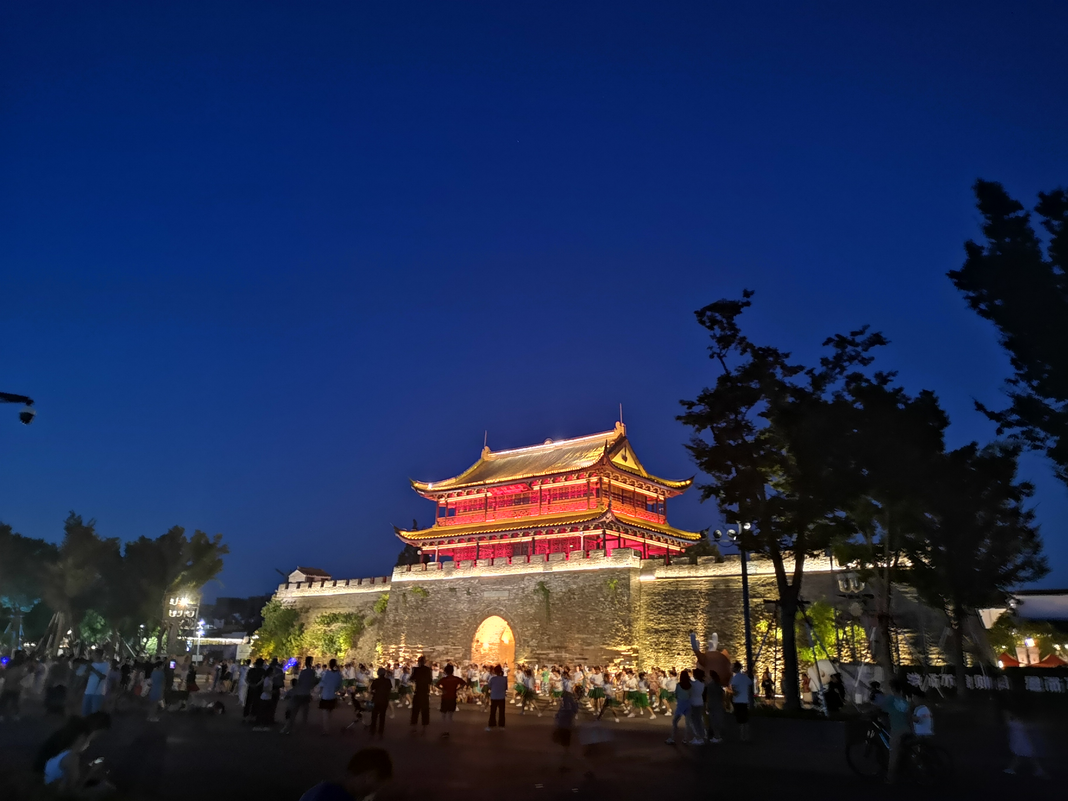 衢州水亭门古城墙夜景